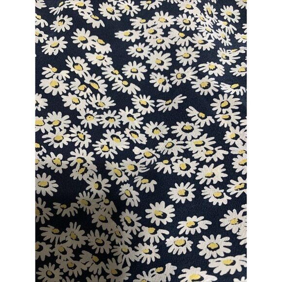 neiman marcus Authentic silk daisy floral long sleeve mini dress medium large - Picture 5 of 6